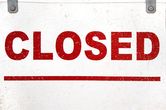 Closed Sign Closeup